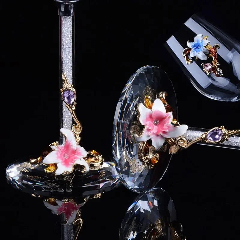 European Designed Crystal Glass Goblet and Decanter -