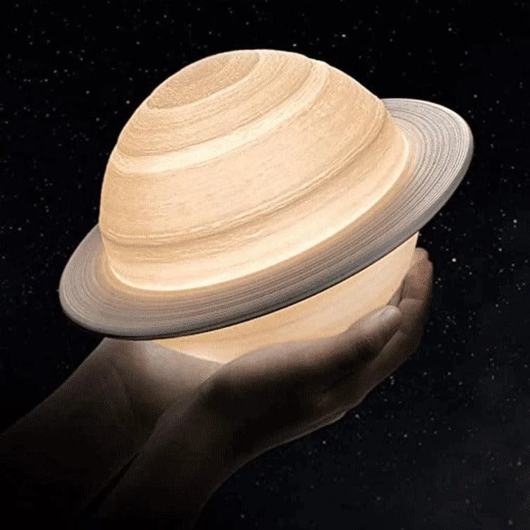 Explore the Galaxy with 3D Printed Saturn Lamp - LED Decor -
