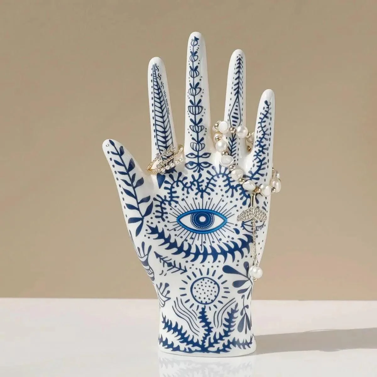 Eye of Fatima Ceramic Jewellery Display Storage Stand -  - #tag1#