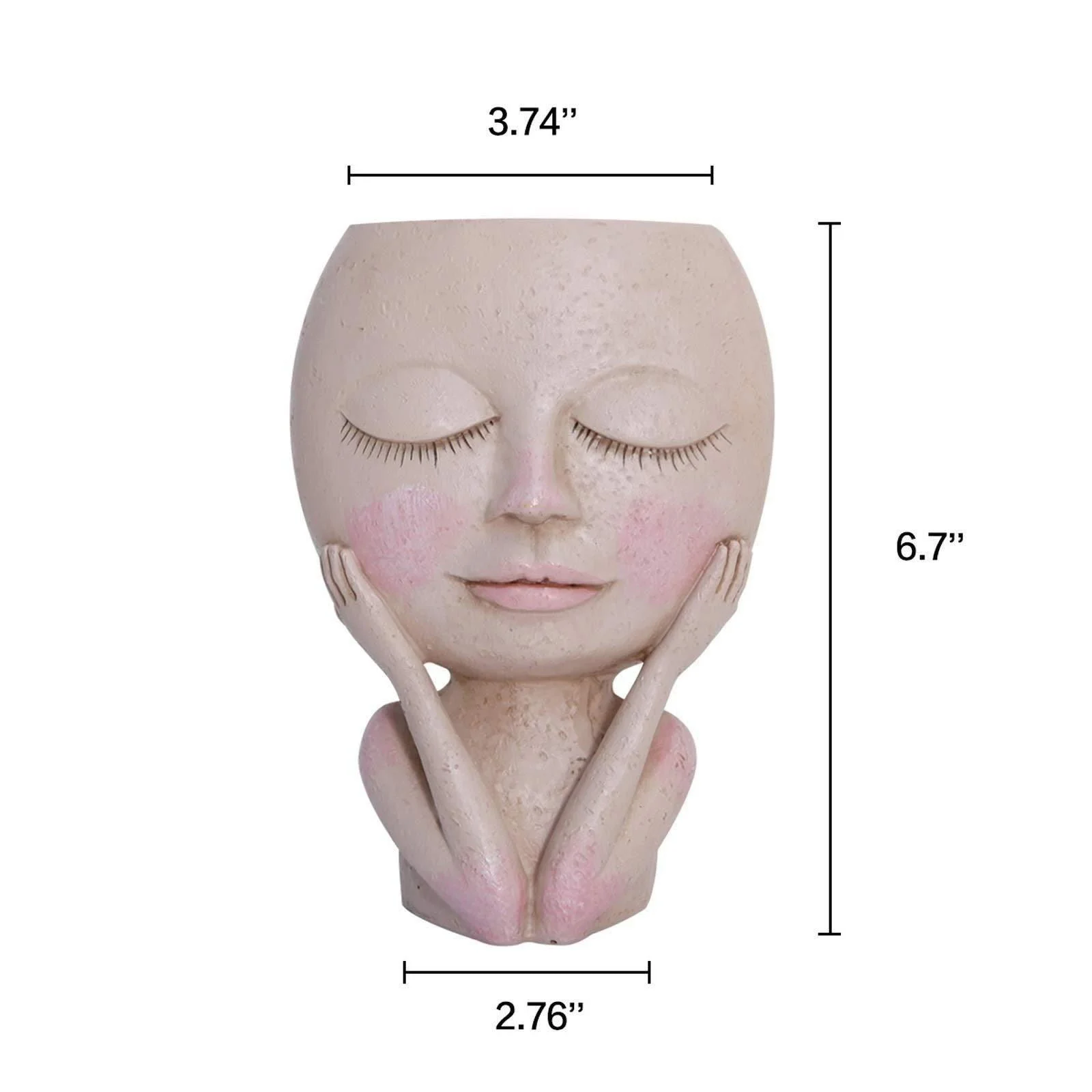 Face Flower Hair Planter Pot -