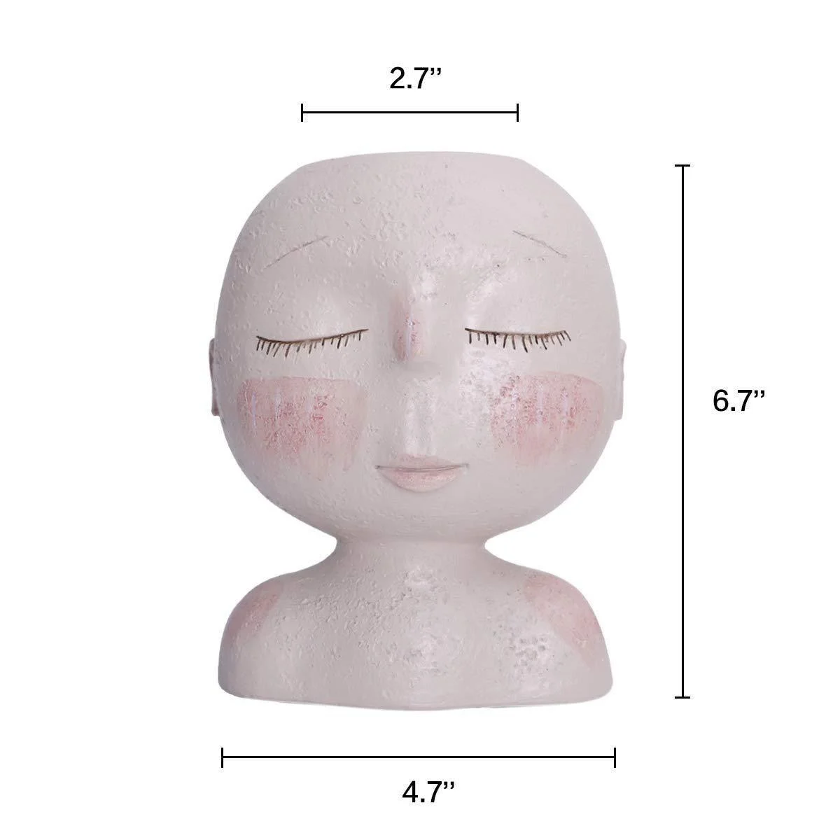 Face Flower Hair Planter Pot -