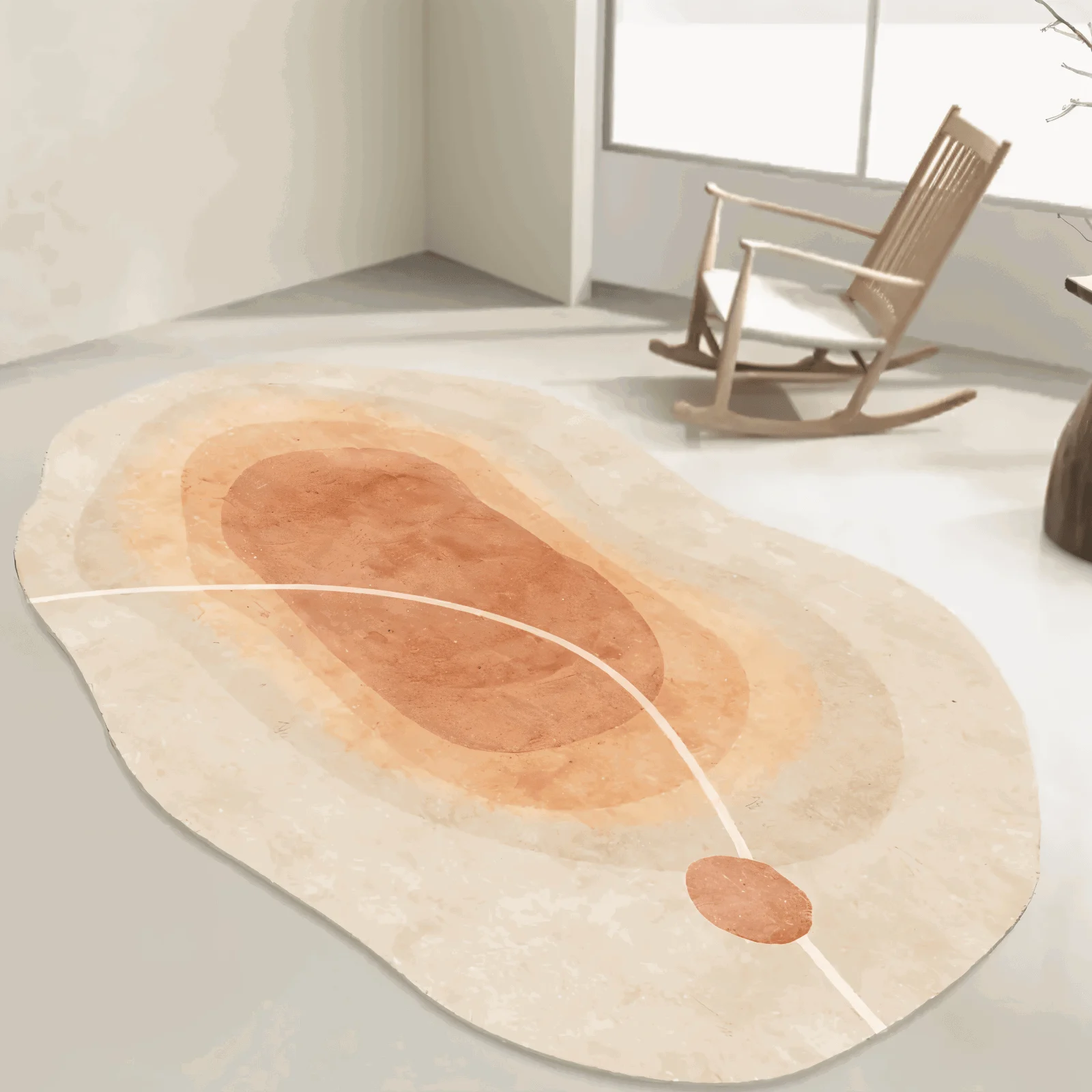 FancyFluff Rug - Living Room Rug - Irregular Shape Rug - Soft Rugs for Bedroom - - #tag1#