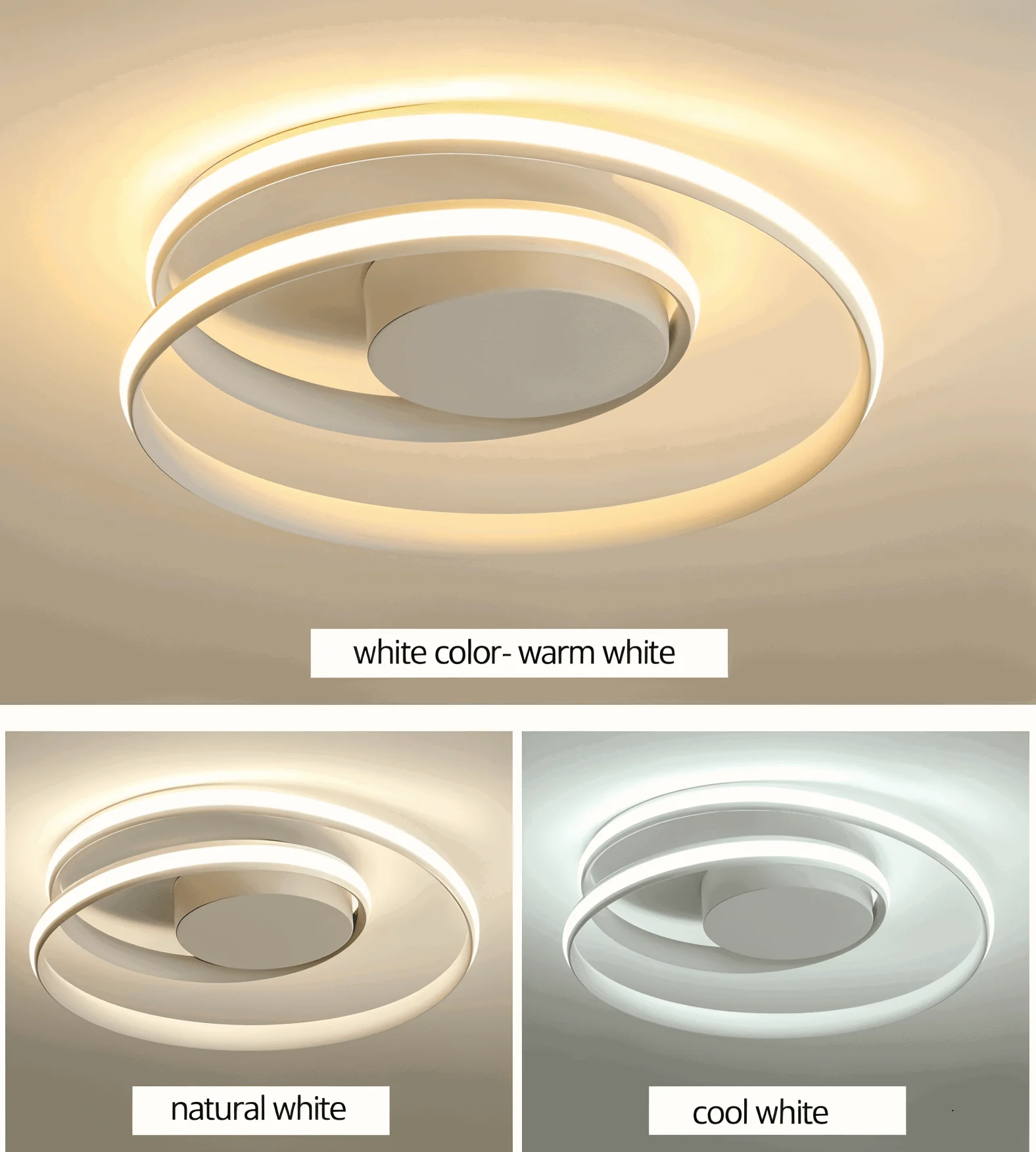 FancyWhirl Ceiling Light - Acrylic Mounting Spiral Ring - - #tag1#