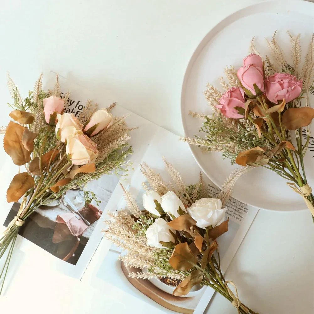 Faux Dried Rose Bundle -