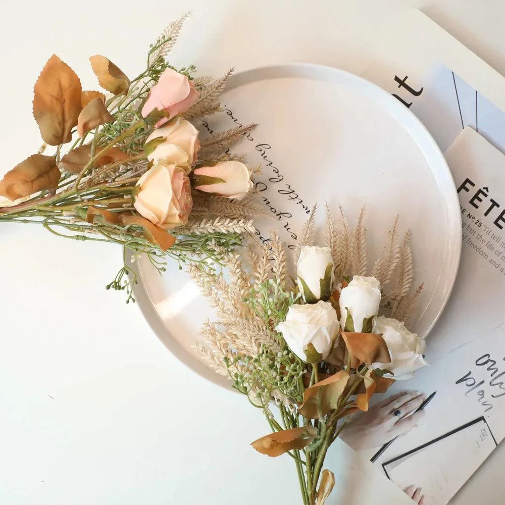 Faux Dried Rose Bundle -