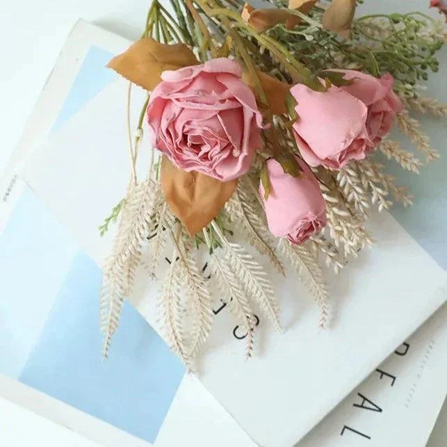 Faux Dried Rose Bundle -