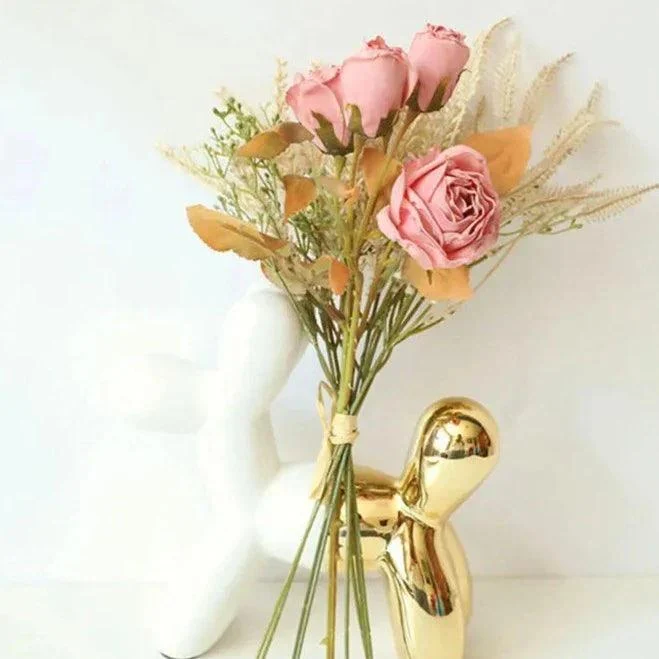 Faux Dried Rose Bundle -