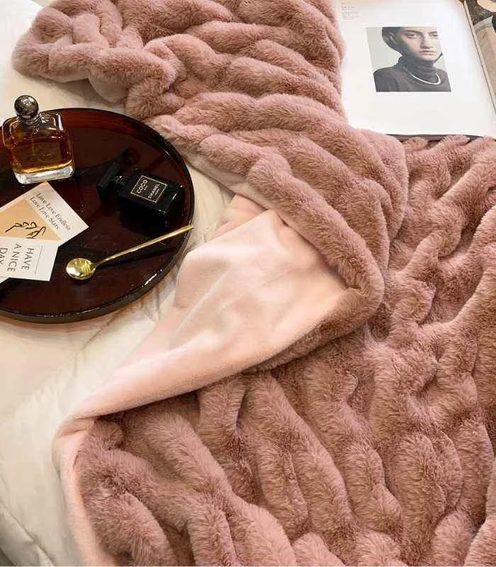 Faux_Fur_Throw_Blanket_Decorative_Large_Pink_-_-_tag1_-4207413 Faux Fur Throw Blanket Decorative Large Pink - - #tag1#