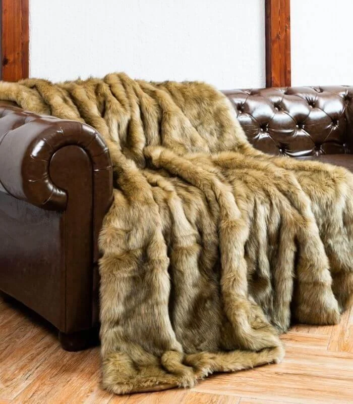 Faux_Fur_Throw_Blanket_Soft_Thick_Ochre_Brown_-_-_tag1_-4207703 Faux Fur Throw Blanket Soft Thick Ochre Brown - - #tag1#