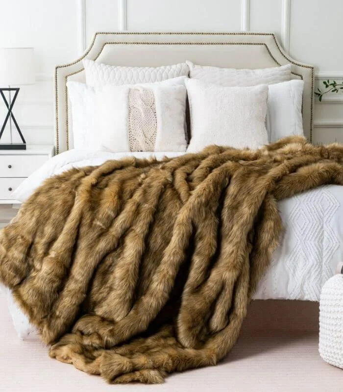Faux_Fur_Throw_Blanket_Soft_Thick_Ochre_Brown_-_-_tag1_-4207724 Faux Fur Throw Blanket Soft Thick Ochre Brown - - #tag1#