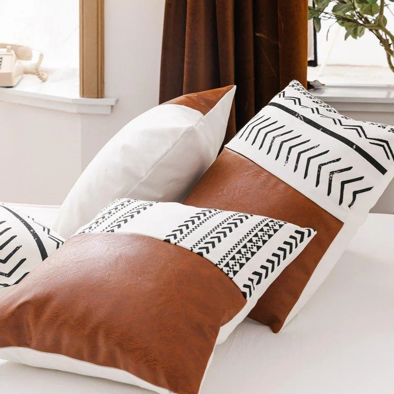 Faux_Leather_Chevron_Cushions_-_-4187698 Faux Leather Chevron Cushions -