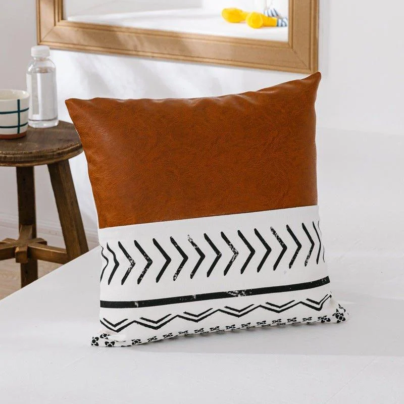 Faux_Leather_Chevron_Cushions_-_-4187713 Faux Leather Chevron Cushions -