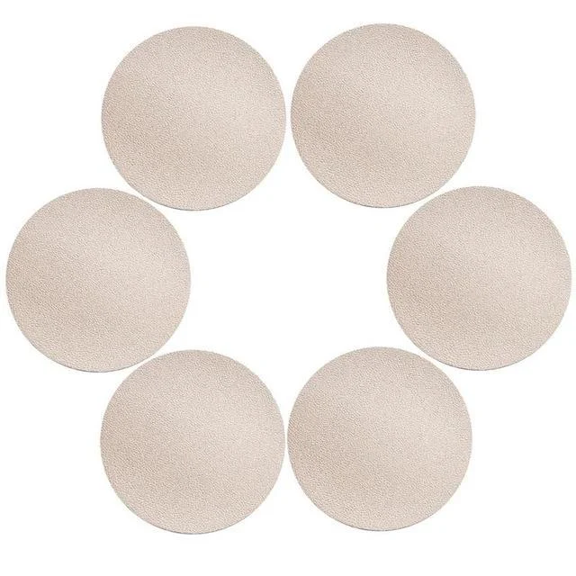 Faux Leather Coasters (6pc) -