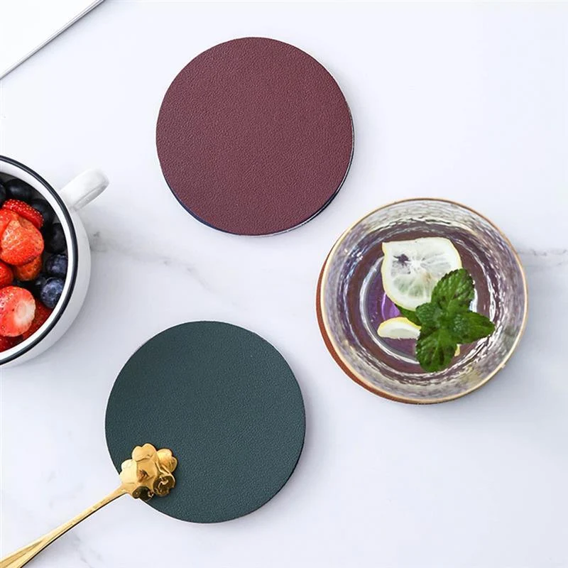 Faux Leather Coasters (6pc) -