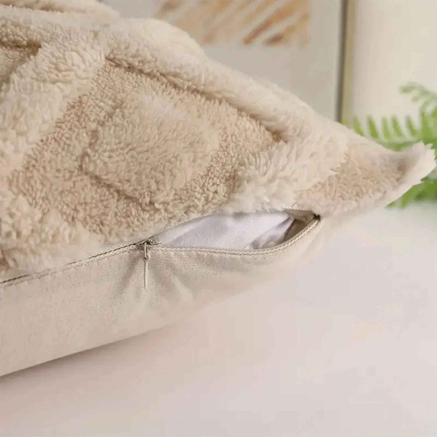 Faux Wool Throw Pillow Cover -  - #tag1#