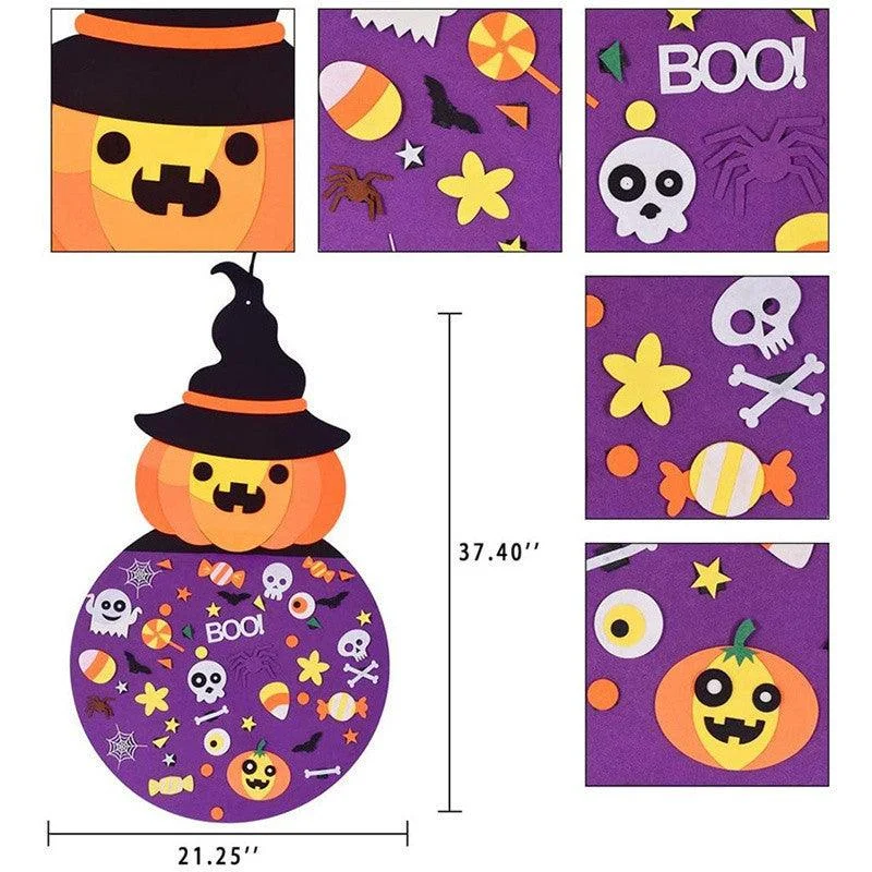 Felt Halloween Pumpkin Pendant -  - #tag1#