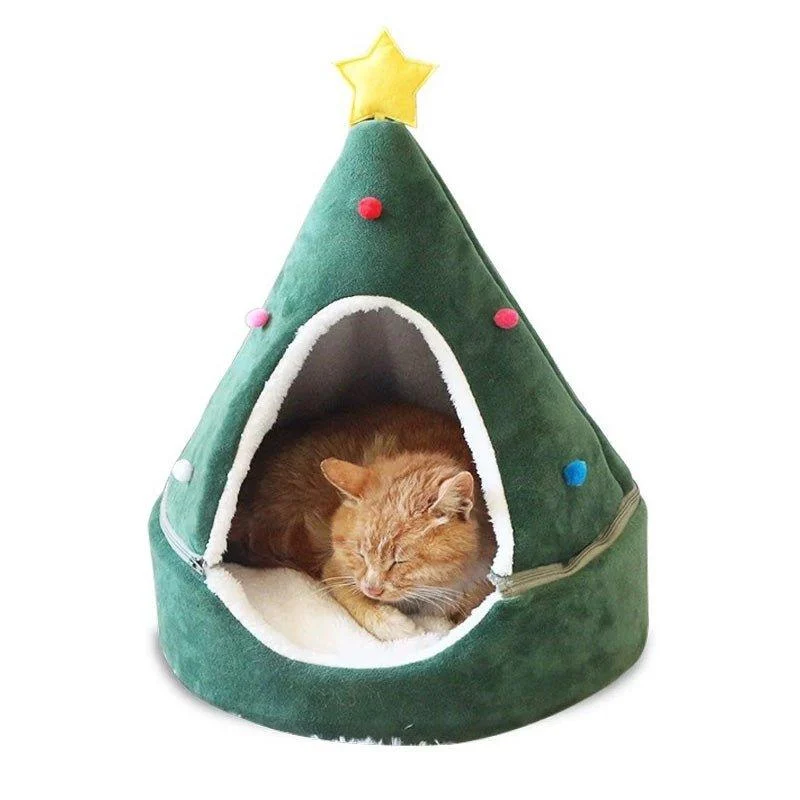 Festive_Fir_Cozy_Pet_Bed_-_-_tag1_-4208620 Festive Fir Cozy Pet Bed - - #tag1#