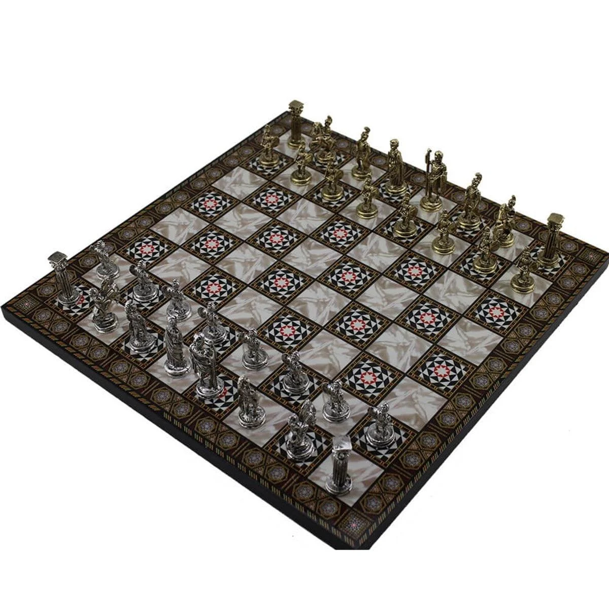 Figures_of_Rome_Metal_Chess_Set_with_Board_Small_Size_Sculptures_and_Statues_-_-4188815 Figures of Rome Metal Chess Set with Board Small Size Sculptures and Statues -