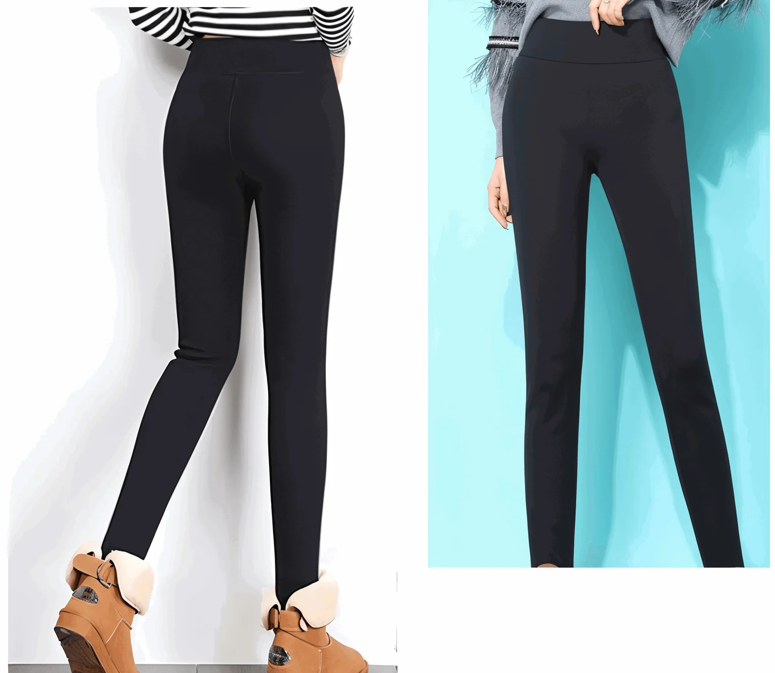 FitFlex Fleece Legging - Plush pants with high waist and stretch for women -  - #tag1#