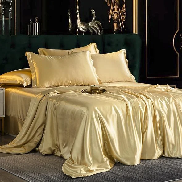 Fitted_4PCS_SUPER_SOFT_Luxury_Silk_Bedding_Set_1_FITTED_SHEET_1_QUILT_COVER_2_PILLOWCASE_-_-_tag1_-4209389 Fitted 4PCS SUPER SOFT Luxury Silk Bedding Set(1 FITTED SHEET+1 QUILT COVER+ 2 PILLOWCASE) - - #tag1#