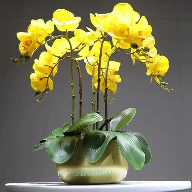 Flora_Faux_Orchid_with_Vase_-_-4189511 Flora Faux Orchid with Vase -