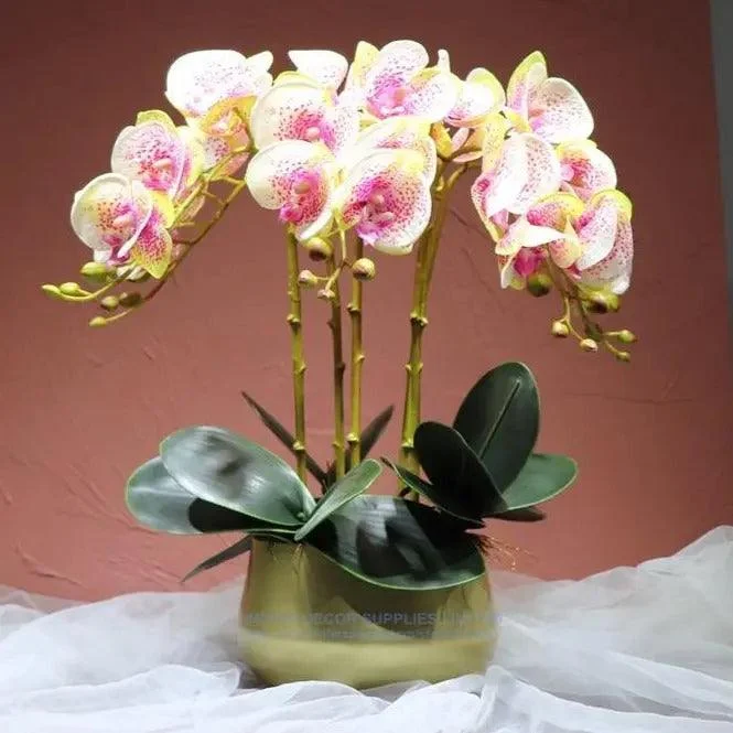 Flora_Faux_Orchid_with_Vase_-_-4189522 Flora Faux Orchid with Vase -