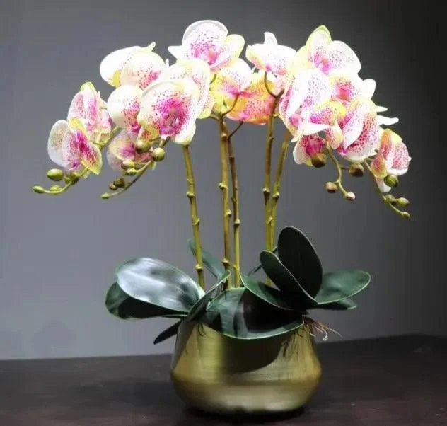 Flora_Faux_Orchid_with_Vase_-_-4189536 Flora Faux Orchid with Vase -