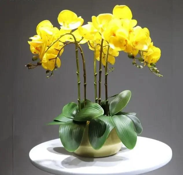 Flora_Faux_Orchid_with_Vase_-_-4189541 Flora Faux Orchid with Vase -