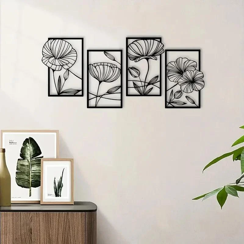 Floral Butterfly Metal Wall Hanging - - #tag1#