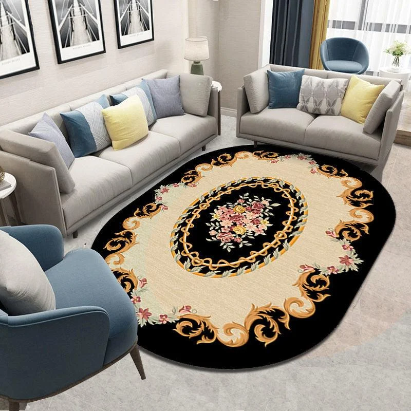 Flower_European_Oval_Rug_Living_Room_Washable_Carpet_for_Bedroom_-_-4190003 Flower European Oval Rug Living Room Washable Carpet for Bedroom -