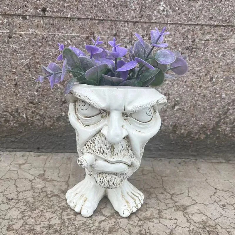 Flower_Pot_-_Muggle_-_Funny_Face_-_Resin_Succulent_Plant_Planter_-_-_tag1_-4224253 Flower Pot - Muggle - Funny Face - Resin Succulent Plant Planter - - #tag1#