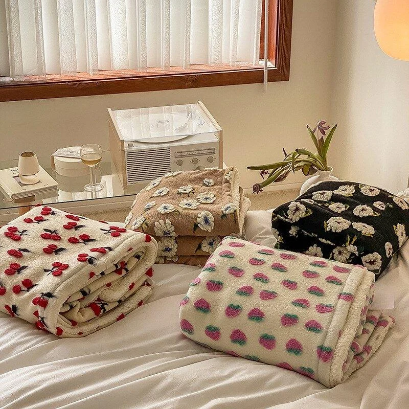 Fluffy_Floral_Plush_Thickened_Blanket_-_-_tag1_-4225364 Fluffy Floral Plush Thickened Blanket - - #tag1#
