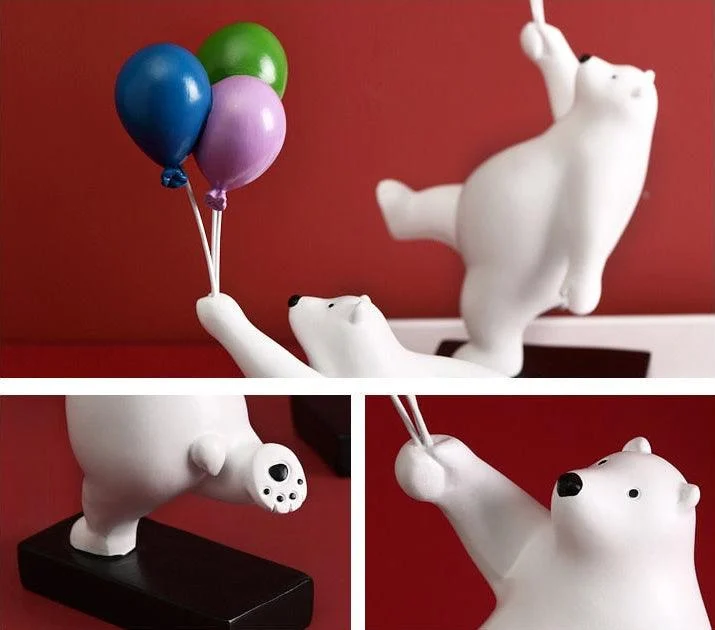 FlyingBalloonPolarBear-Homeko10 Flying Balloon Polar Bear - Homeko