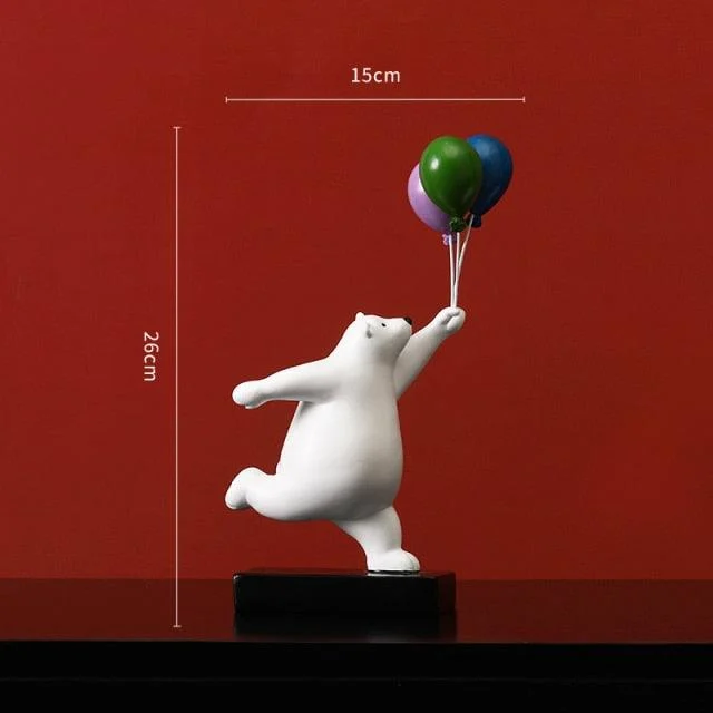 FlyingBalloonPolarBear-Homeko12 Flying Balloon Polar Bear - Homeko