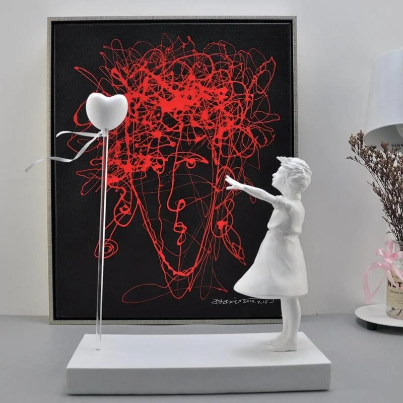 Flying_Heart_Balloon_Girl_Hand-Crafted_Sculpture_-_-4190499 Flying Heart Balloon Girl Hand-Crafted Sculpture -