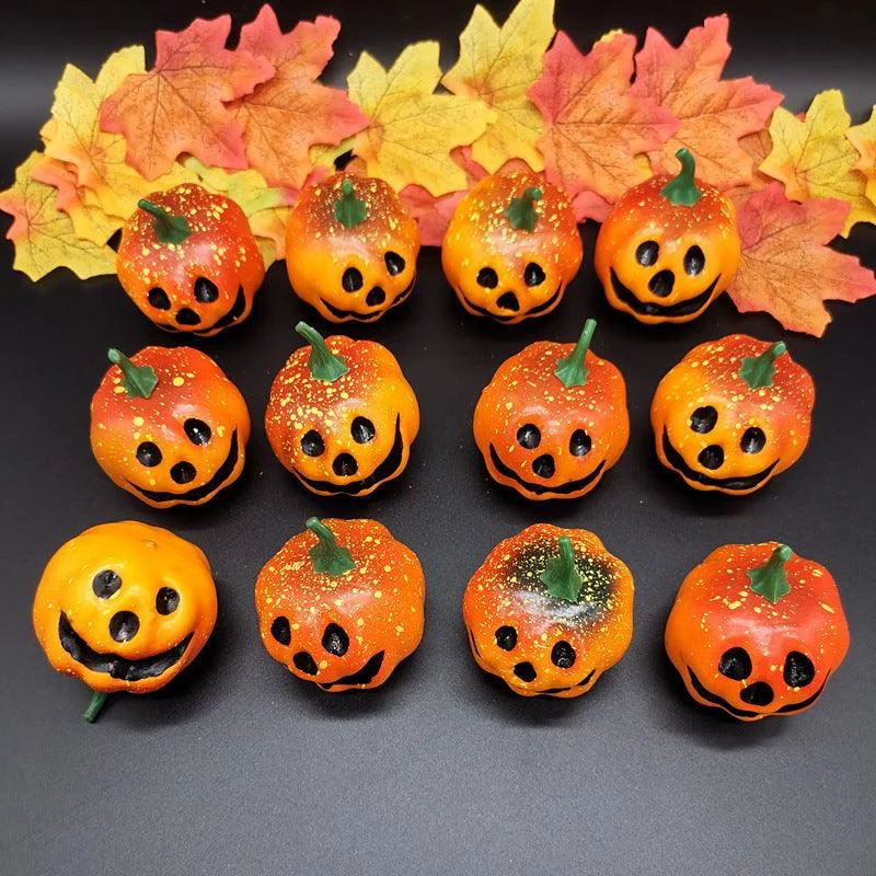 Foam Simulation Pumpkin Smiley Face Halloween Decorations -  - #tag1#