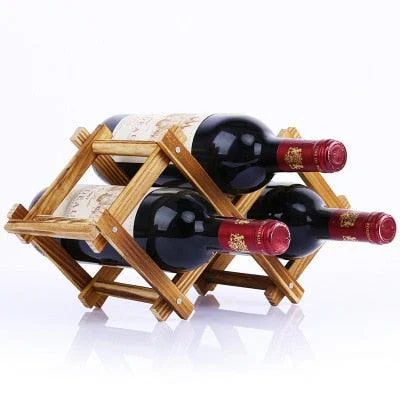 FoldableWoodenWineBottleRack-Homeko1 Foldable Wooden Wine Bottle Rack - Homeko