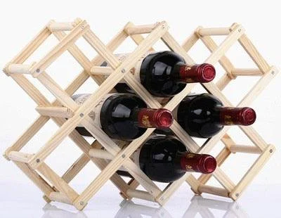 FoldableWoodenWineBottleRack-Homeko10 Foldable Wooden Wine Bottle Rack - Homeko