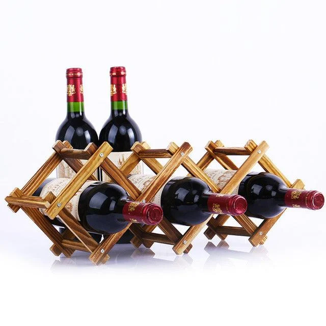 FoldableWoodenWineBottleRack-Homeko11 Foldable Wooden Wine Bottle Rack - Homeko