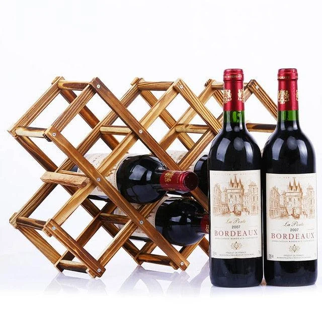 FoldableWoodenWineBottleRack-Homeko13 Foldable Wooden Wine Bottle Rack - Homeko