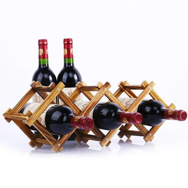 FoldableWoodenWineBottleRack-Homeko3 Foldable Wooden Wine Bottle Rack - Homeko
