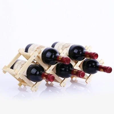 FoldableWoodenWineBottleRack-Homeko9 Foldable Wooden Wine Bottle Rack - Homeko