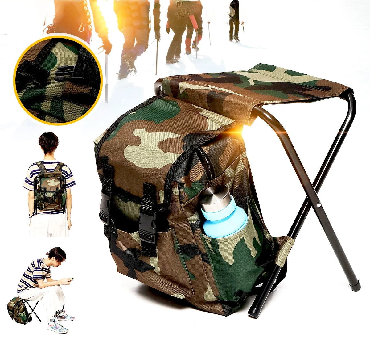 Foldable Stool Backpack -