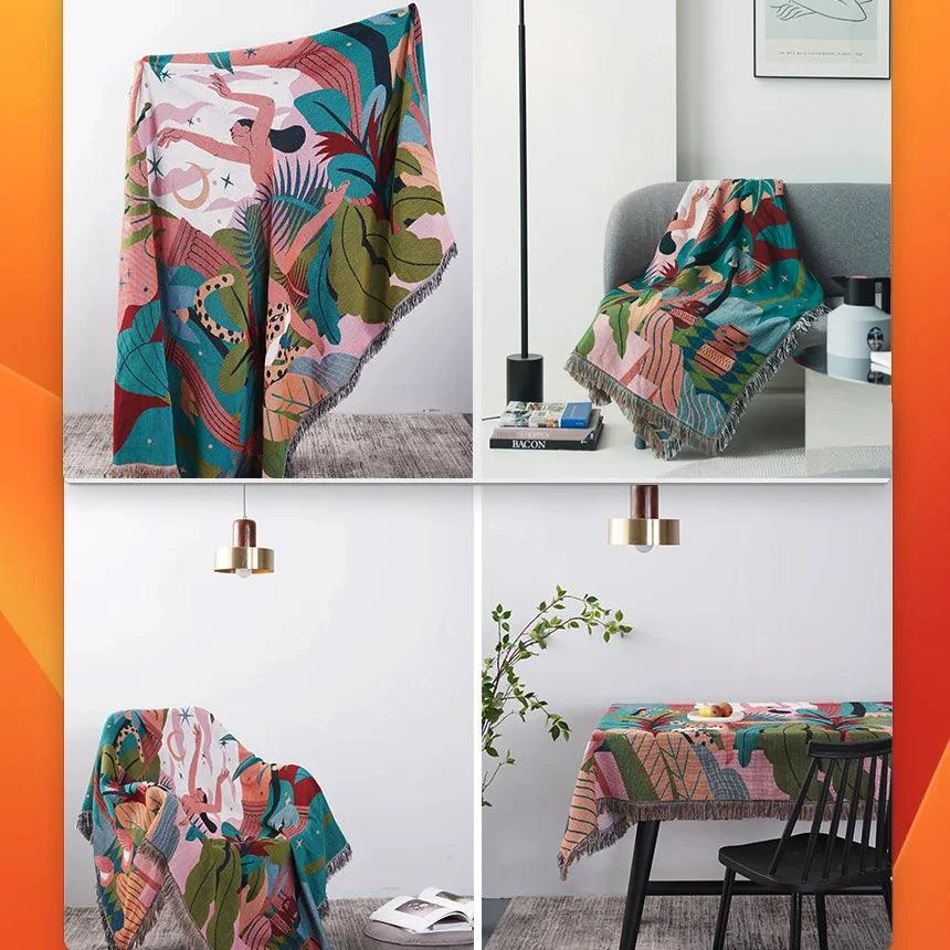 Forest_Dancer_Throw_Trendy_Jungle_Leaves_Tapestry_-_-4190884 Forest Dancer Throw: Trendy Jungle Leaves Tapestry -