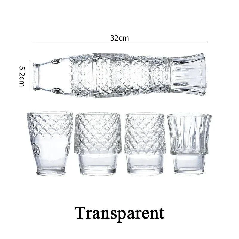 Four Piece Koi Carp Shape Stackable Cup Set - - #tag1#