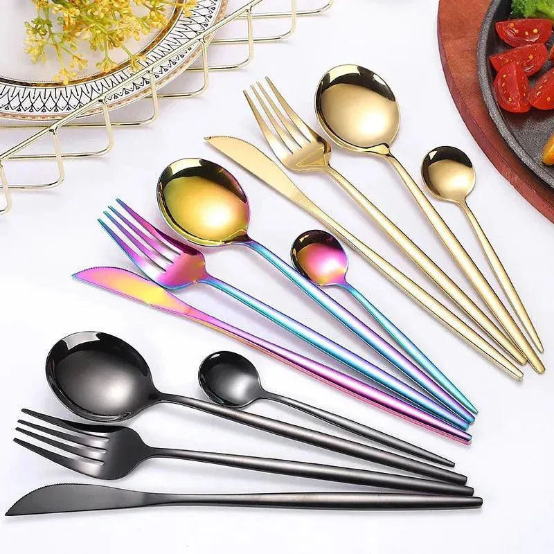 Four_Piece_Metallic_Coloured_Cutlery_Set_-_-_tag1_-4228606 Four Piece Metallic Coloured Cutlery Set - - #tag1#