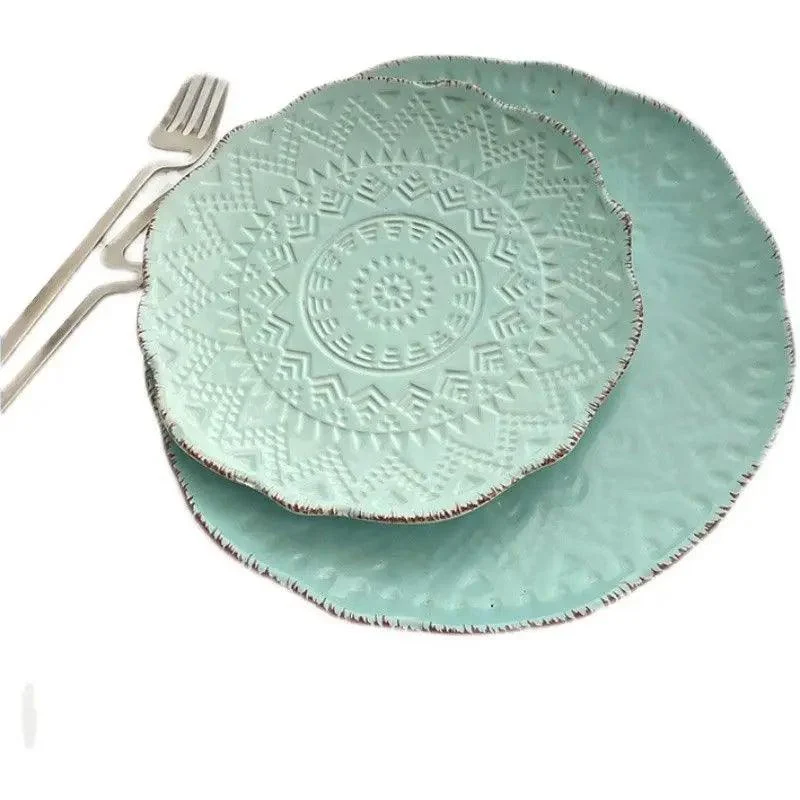 French-relief-lace-plate-INS-ceramic-retro-Western-food-plate-vegetable-plate-restaurant-dessert-plate-main_164d582f-bd42-4ac8-810c-1ebb8bd3d733 SavorSwirl - Ceramic Dessert Plate - ISTANBULLU LTD