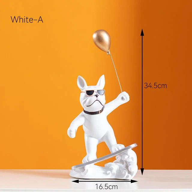 FrenchBulldogSurferwithBalloon-Homeko1 French Bulldog Surfer with Balloon - Homeko
