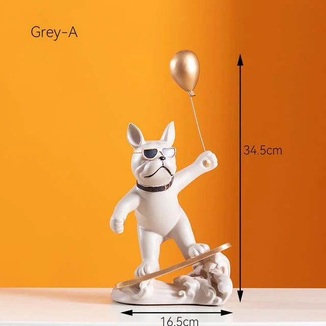 FrenchBulldogSurferwithBalloon-Homeko13 French Bulldog Surfer with Balloon - Homeko