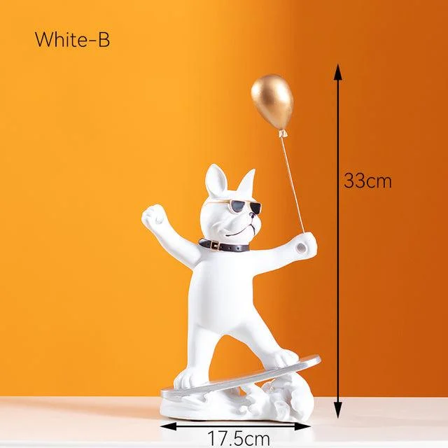 FrenchBulldogSurferwithBalloon-Homeko14 French Bulldog Surfer with Balloon - Homeko